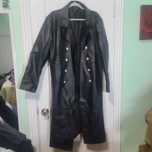 Black Double-Breasted Women's Coat Medium